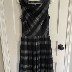 Antoni MELANI Black and White Striped Short Sleeve Dress Women's Size 6